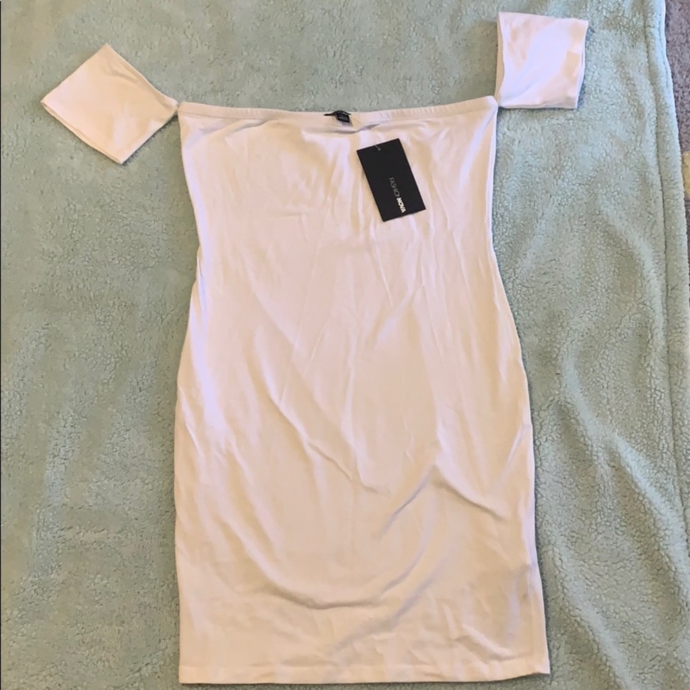 White tube top dress